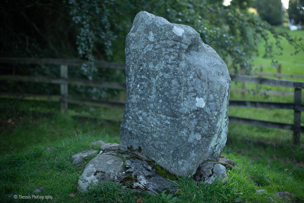 The southeast symbol side of the Eagle Stone.